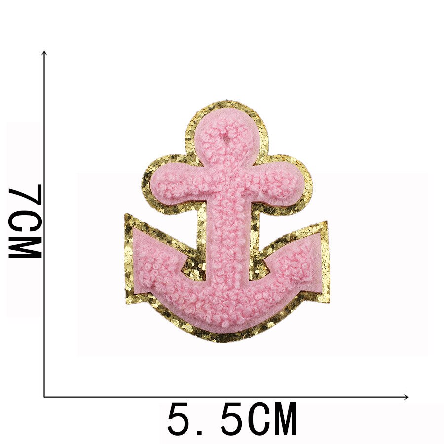 Chenille Embroidery Glitter Patches