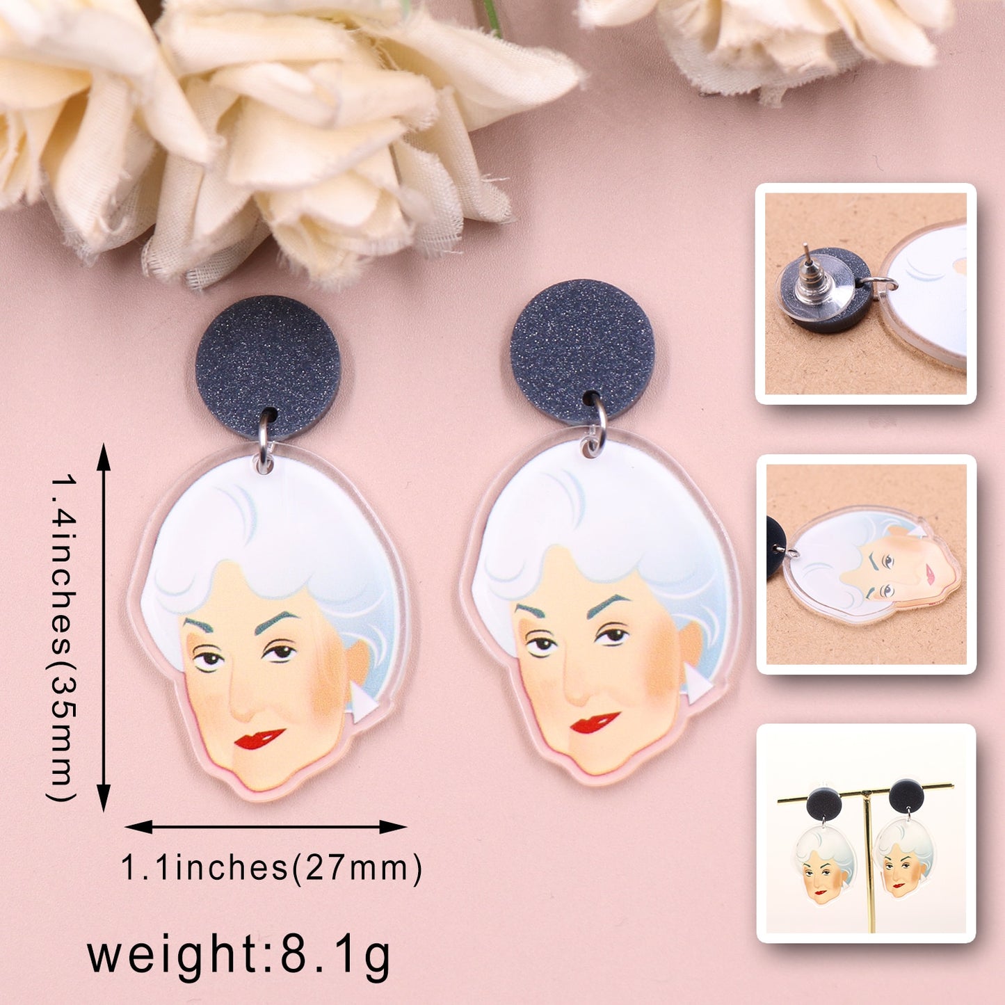 Golden Girls Acrylic Earrings