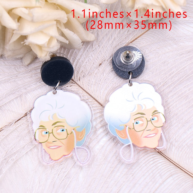 Golden Girls Acrylic Earrings