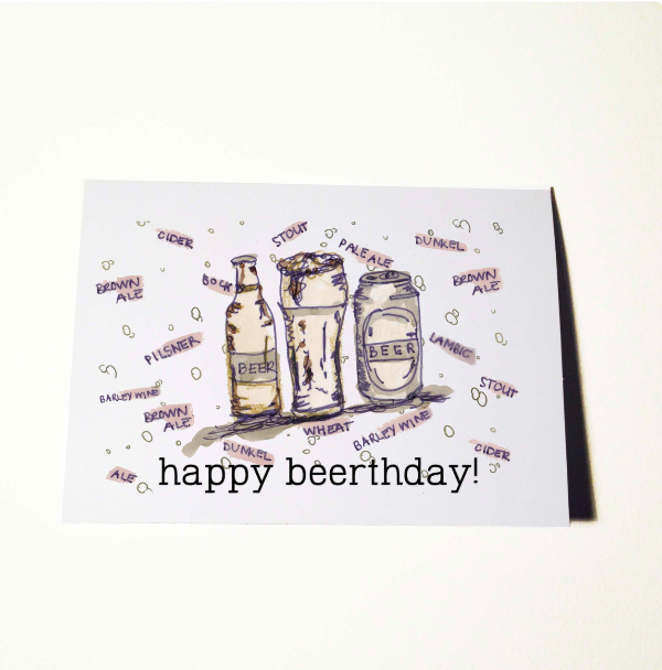Beer day Birthday Card