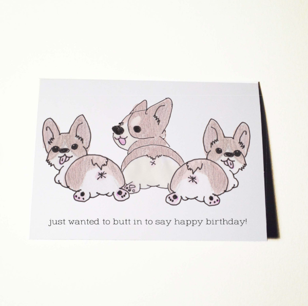 Corgi Birthday Card