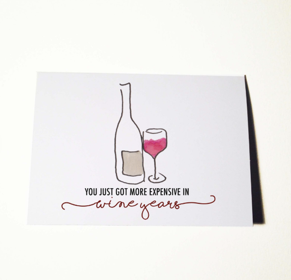 Wine Birthday Card