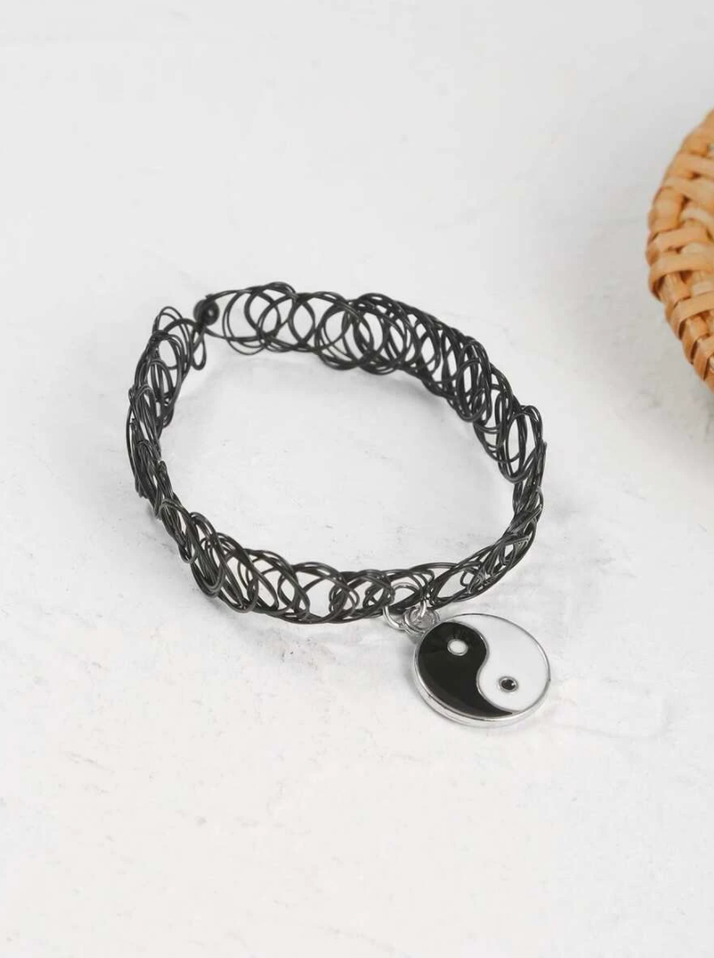 90s Yin Yang Stretchy Choker