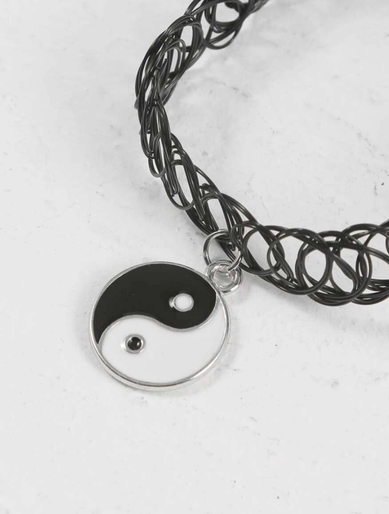 90s Yin Yang Stretchy Choker