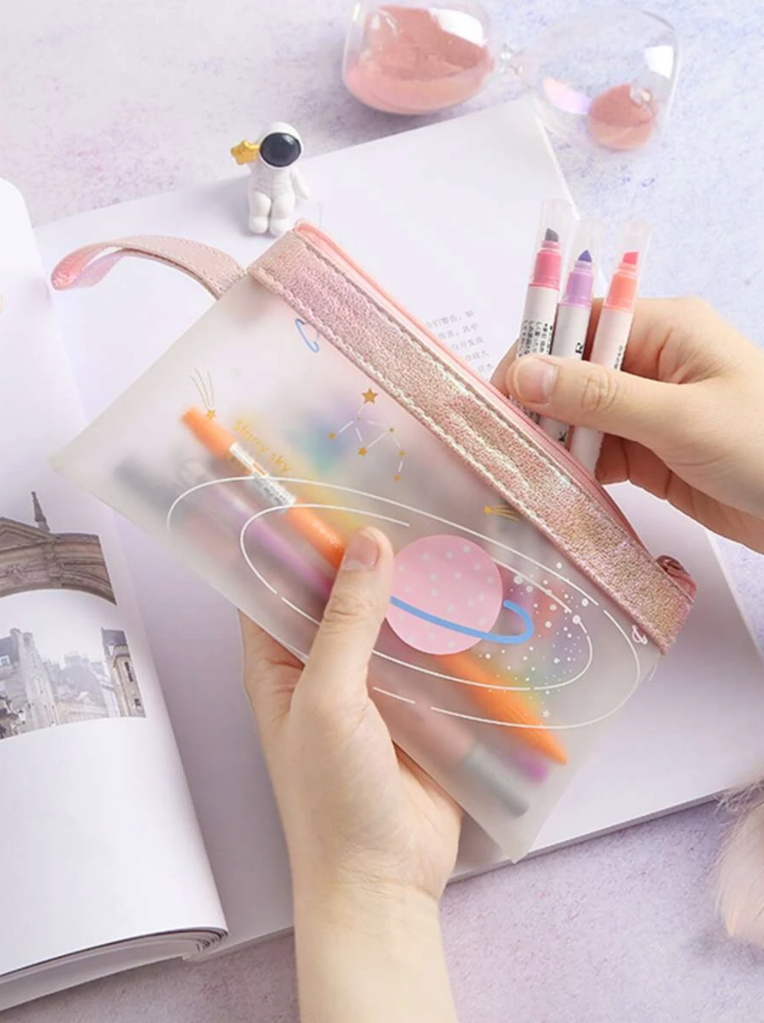 Planet and Stars money wallet, pencil case, and make up bag