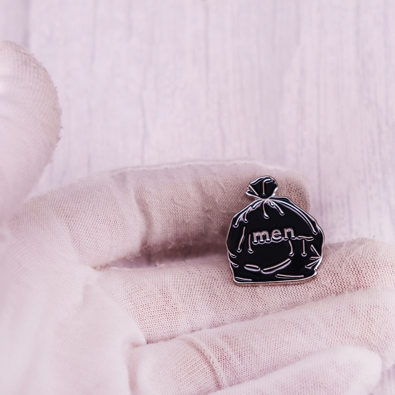 Men Are Trash Enamel Pin
