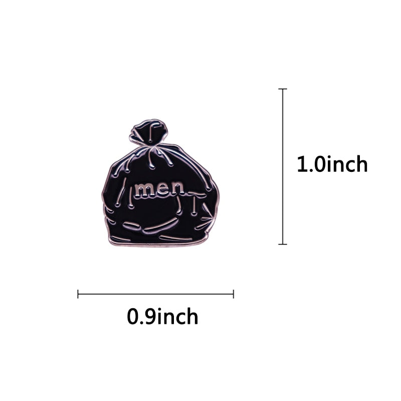 Men Are Trash Enamel Pin