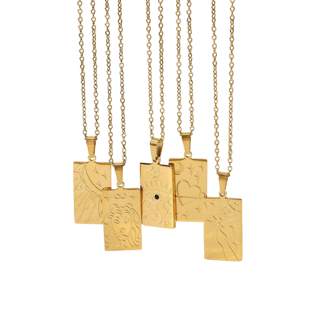 Minimal Tarot Card Necklaces