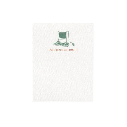 Not an Email Flat Notecard Thermography