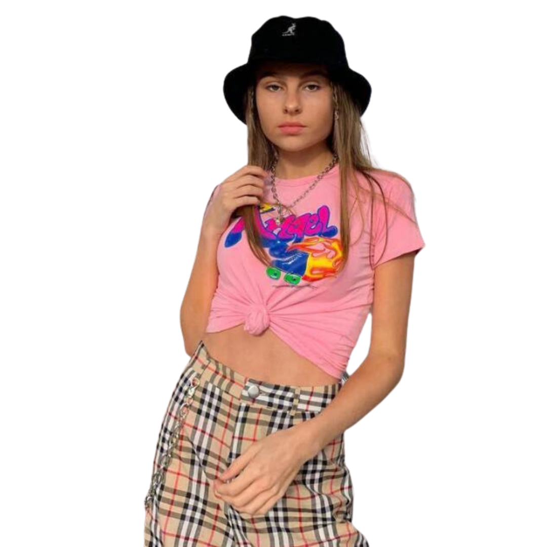Y2K Angel Crop Tee