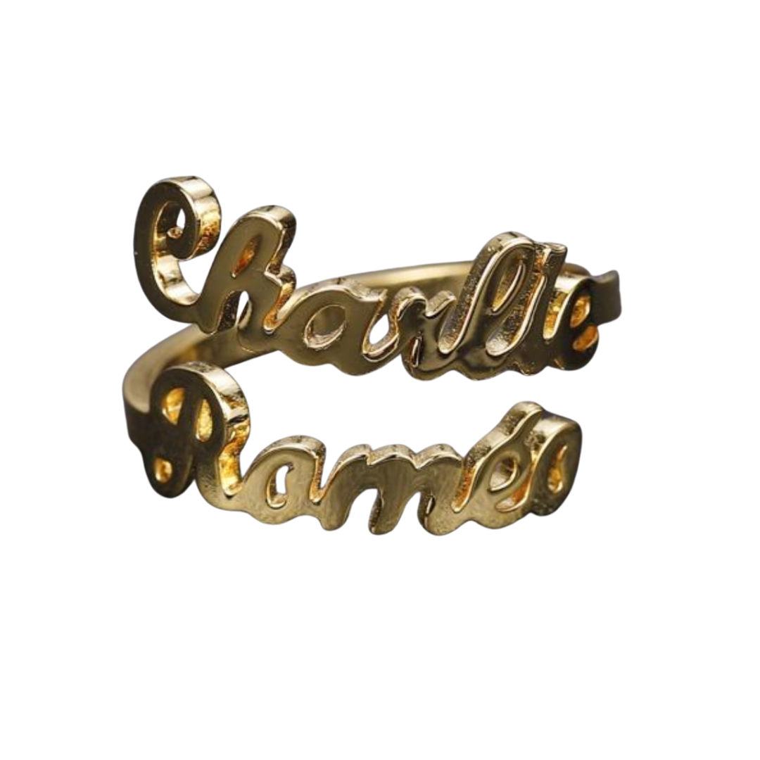 YOU + ME Personalized Name Ring