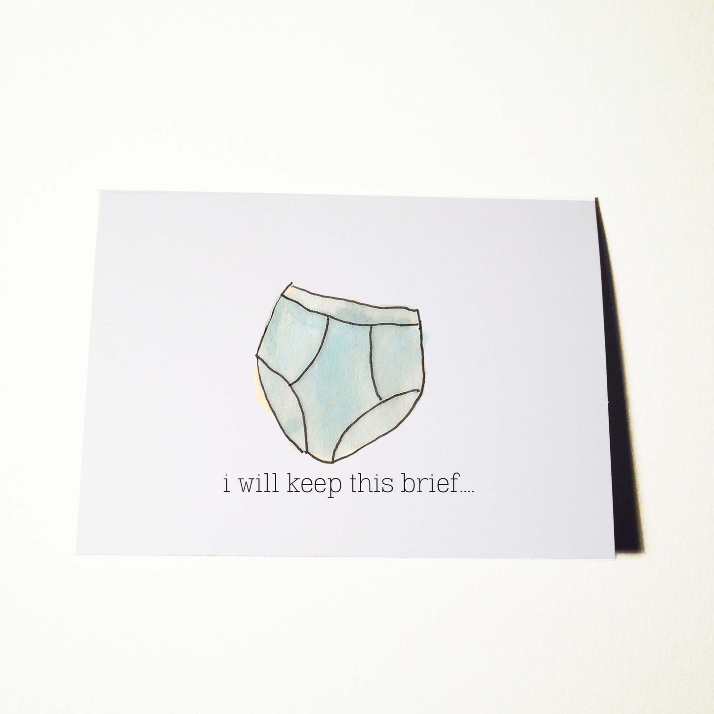Keep this Brief and I Miss You Card