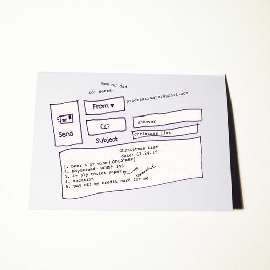 Real World Christmas List Card