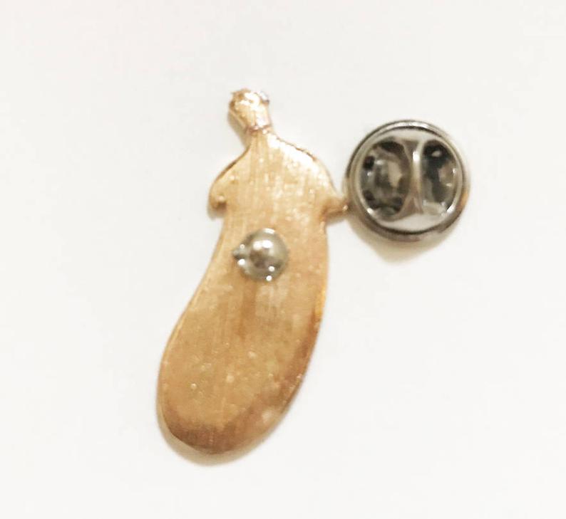 Eggplant Emoji Enamel Pin