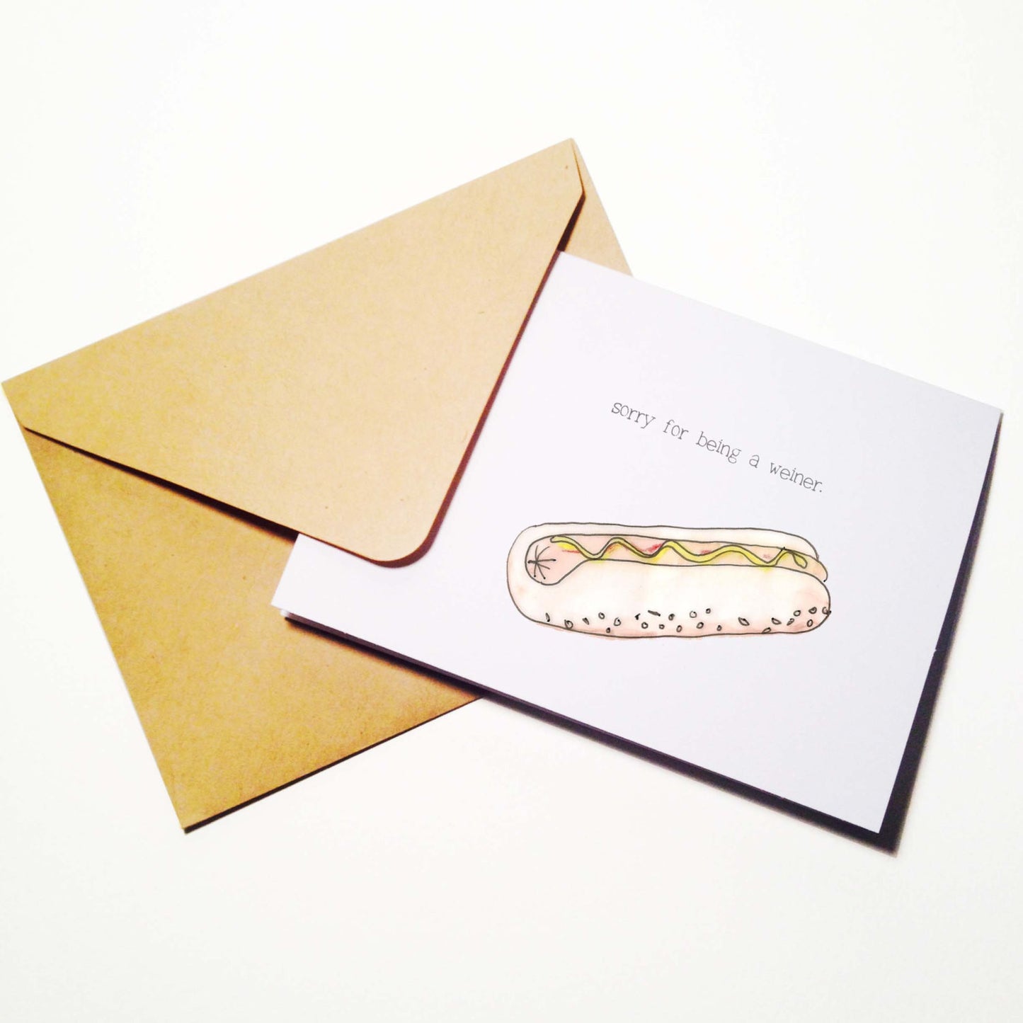 Sorry for Being A Weiner (Hot Dog) Card