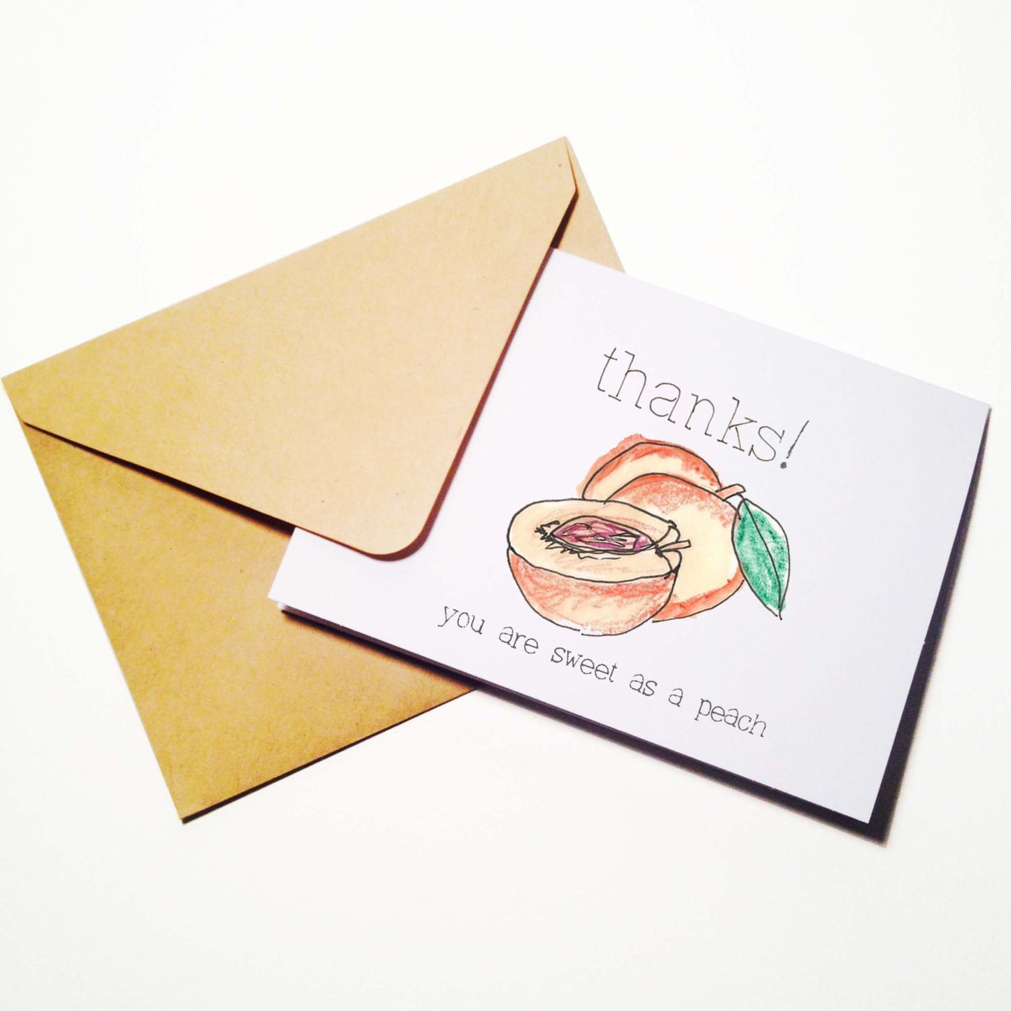 Sweet as a Peach Thank You Card