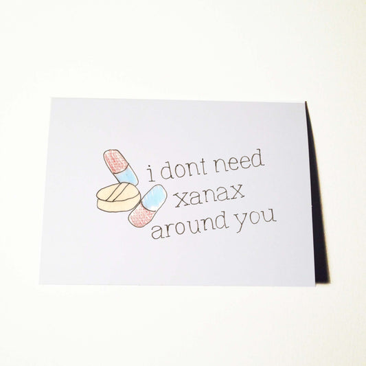 Xanax Humor Card