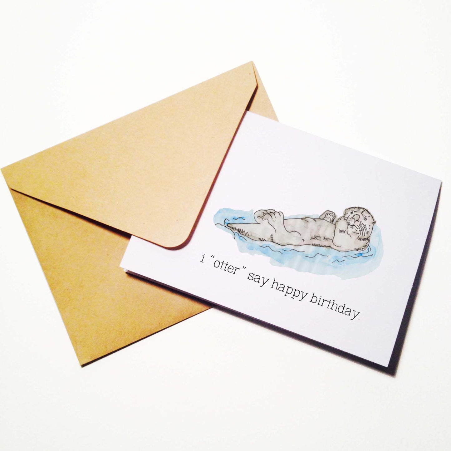 Sea Otter Birthday Card