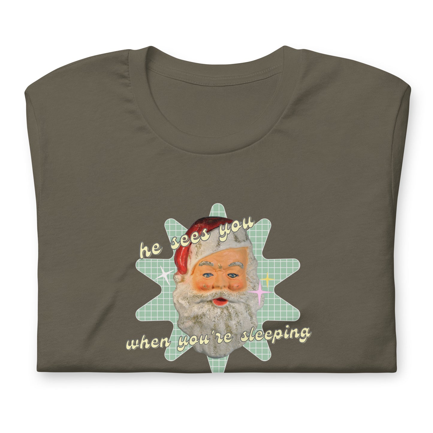 Creepy Santa Christmas T-Shirt | Funny and Eerie Holiday Tee