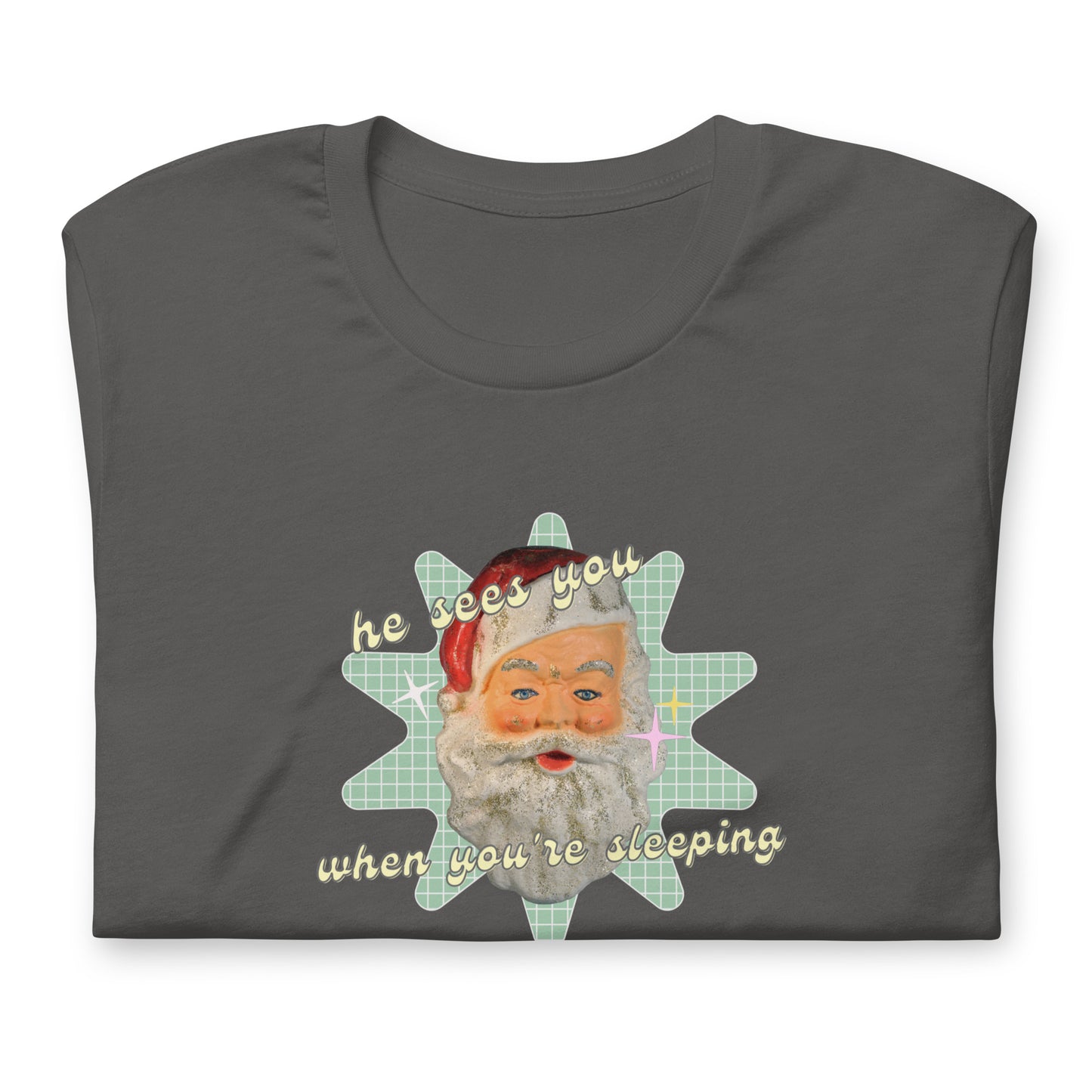 Creepy Santa Christmas T-Shirt | Funny and Eerie Holiday Tee