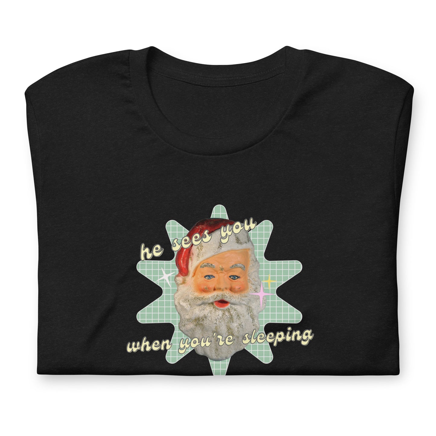 Creepy Santa Christmas T-Shirt | Funny and Eerie Holiday Tee