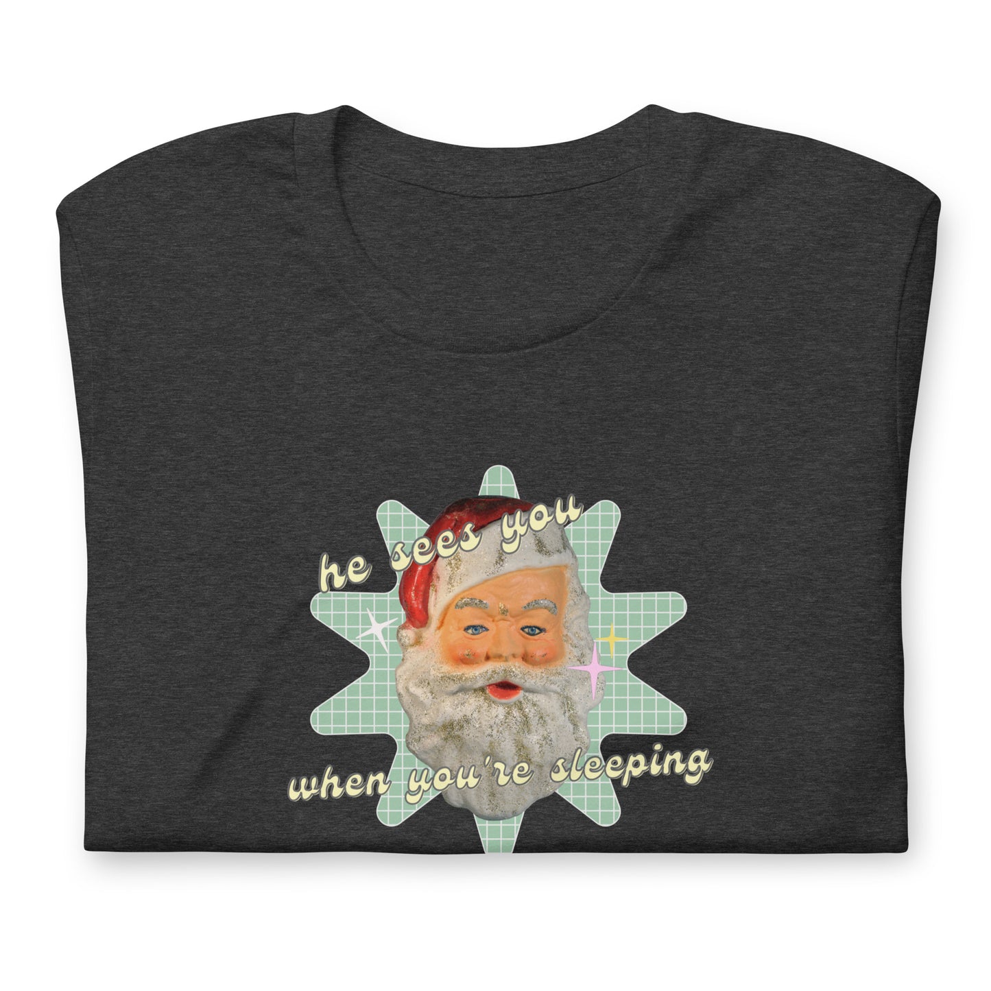 Creepy Santa Christmas T-Shirt | Funny and Eerie Holiday Tee