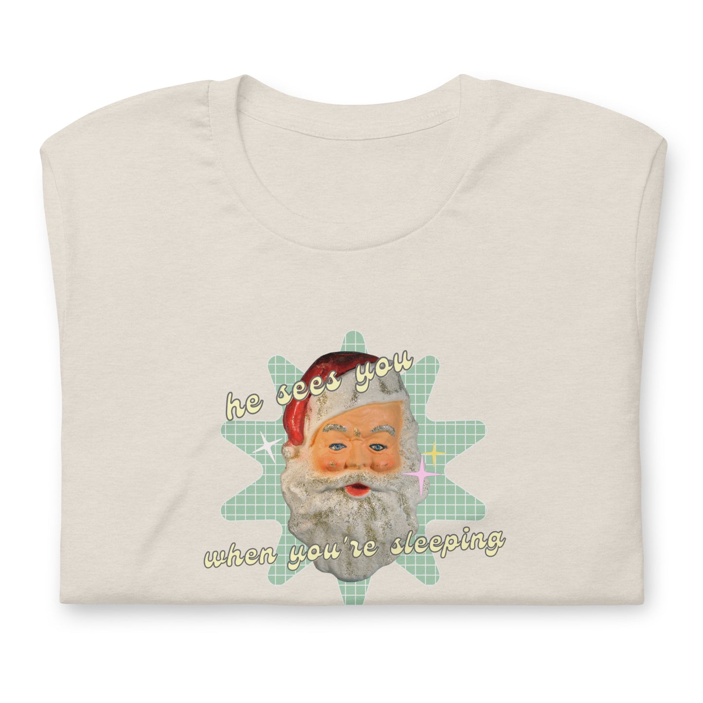 Creepy Santa Christmas T-Shirt | Funny and Eerie Holiday Tee