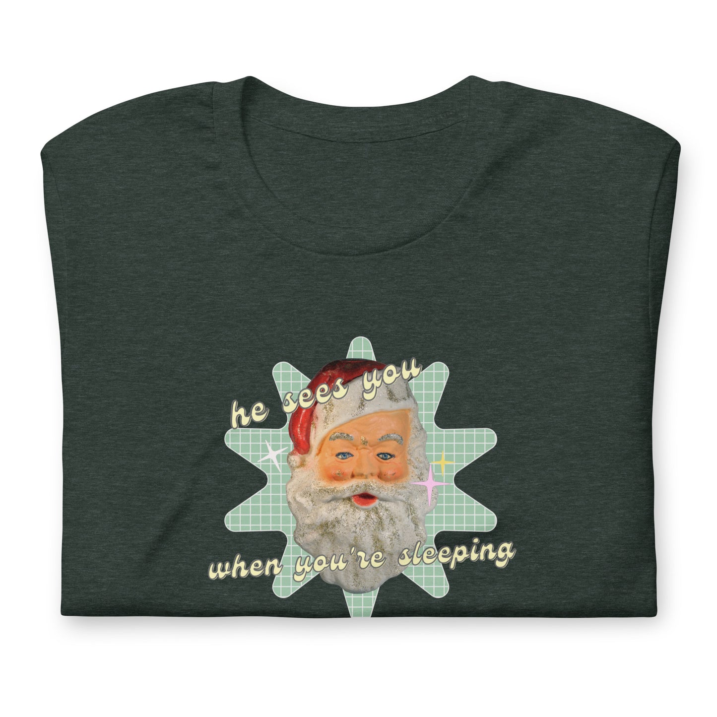 Creepy Santa Christmas T-Shirt | Funny and Eerie Holiday Tee