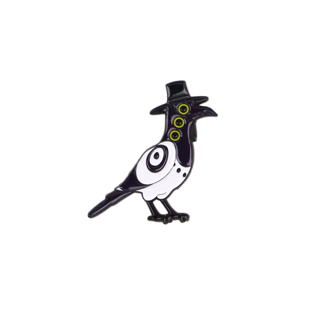 Sussie the Magpie Korean Folklore Saja Boys Cute Bird K-Pop Movie Enamel Lapel Badge or Pin