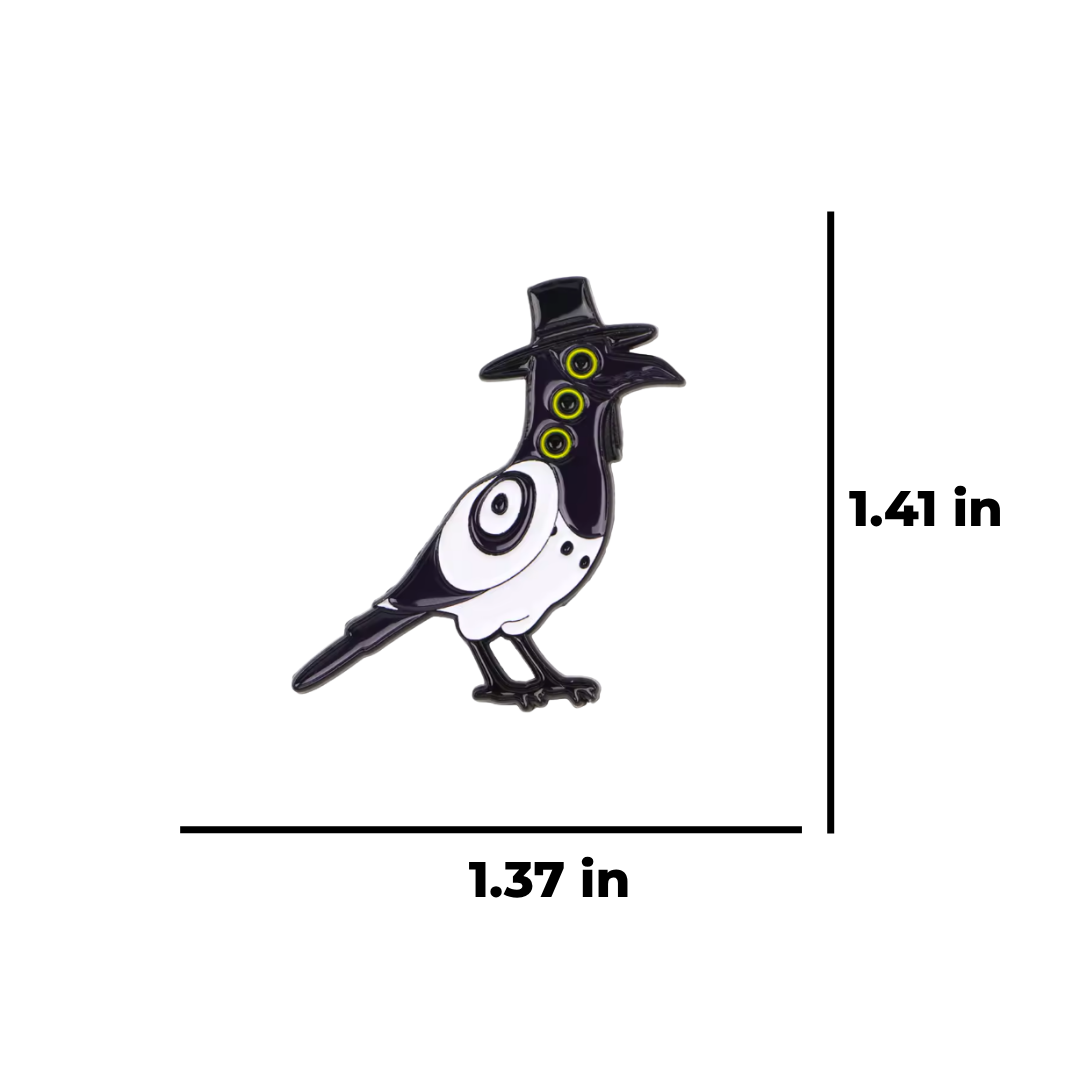 Sussie the Magpie Korean Folklore Saja Boys Cute Bird K-Pop Movie Enamel Lapel Badge or Pin