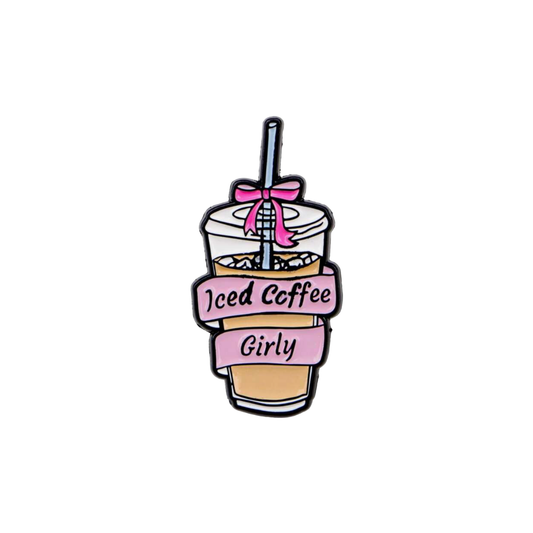Iced Coffee Cute Aesthetic Enamel Pin