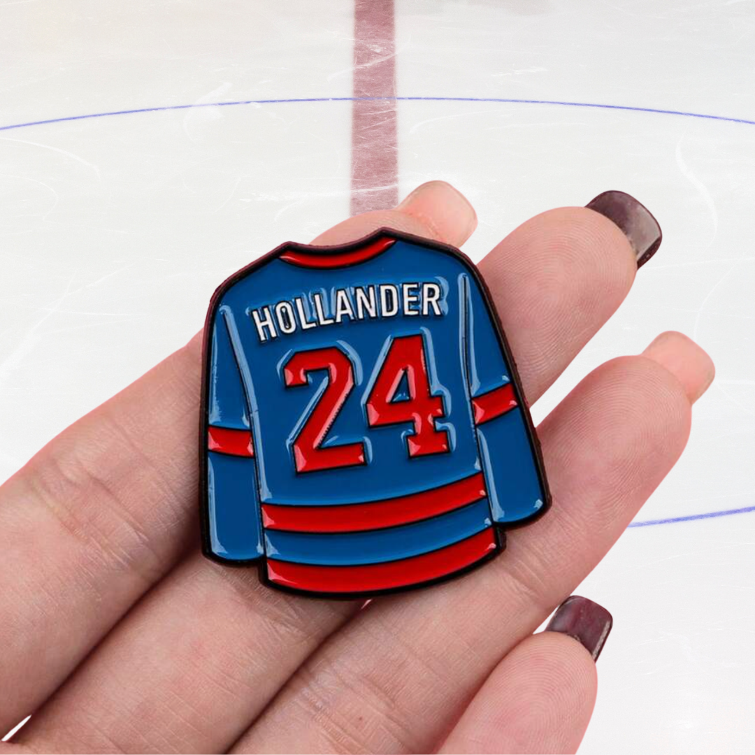 Heated Rivalry Bookish Shane Hollander #24 Montreal Metros Hollanov Hockey Romance Readers & BookTok Fans Romance Jersey Enamel Lapel Badge Pin