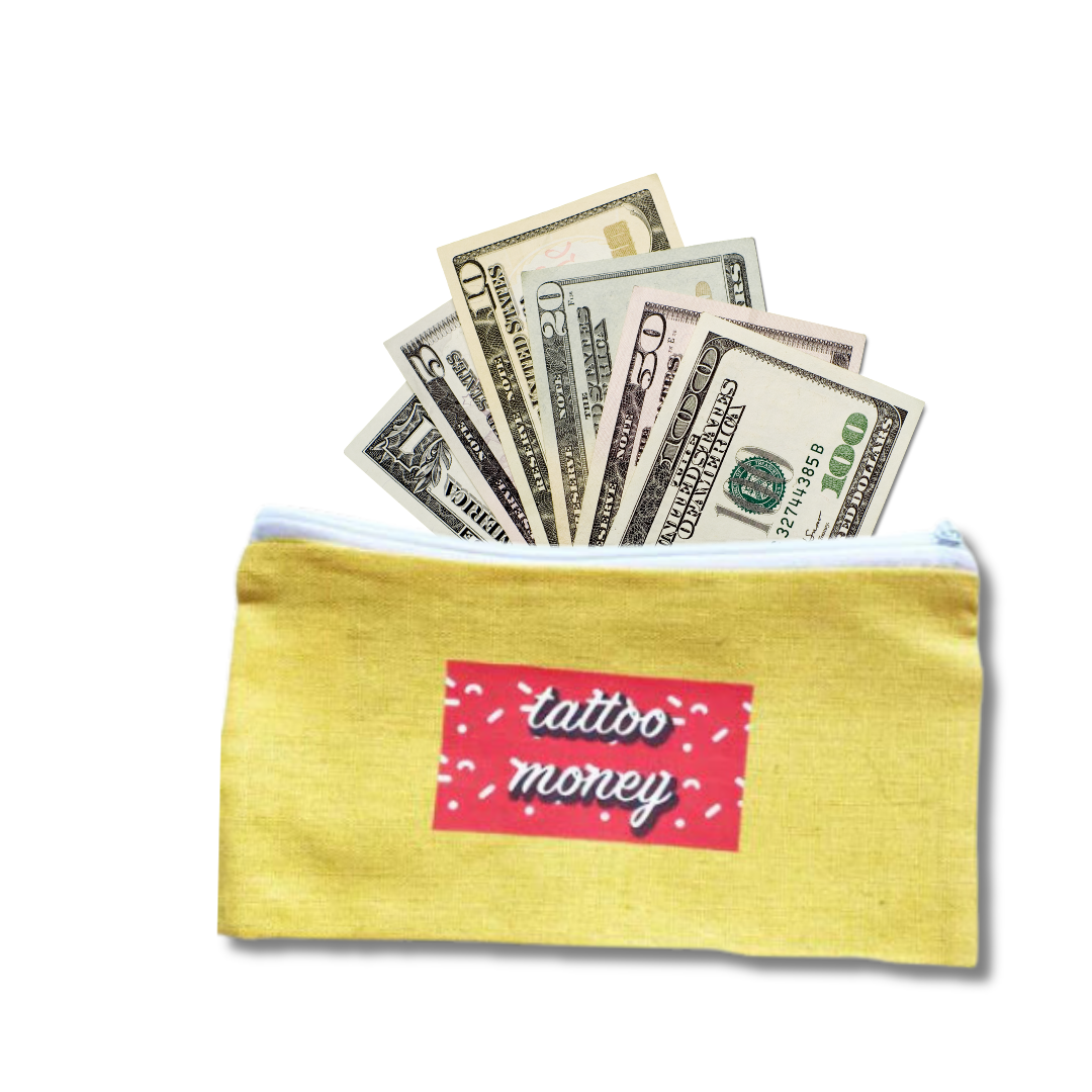 Tattoo money wallet and make up bag