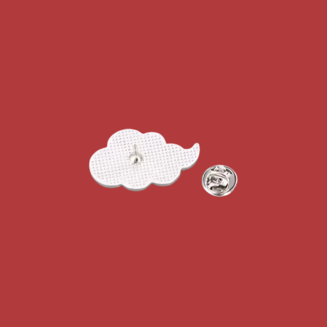 Iconic Crimson Cloud Ninja Aesthetic Brooch and an Trendy Anime Otaku style Enamel Pin for a Fashion Accessory and Cosplay Gift & Merch