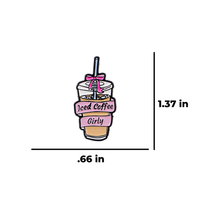 Iced Coffee Cute Aesthetic Enamel Pin