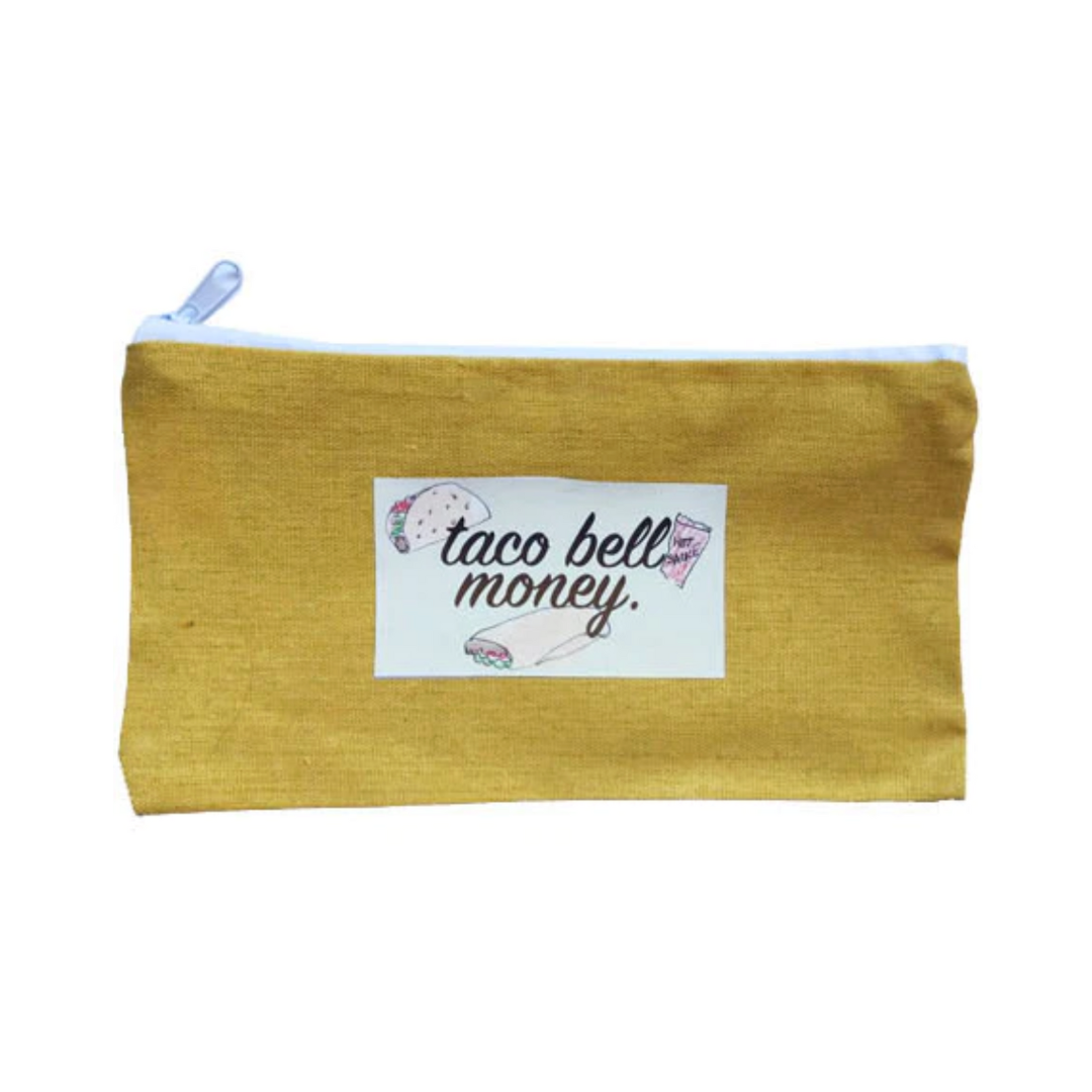 taco bell wallet and make up bag