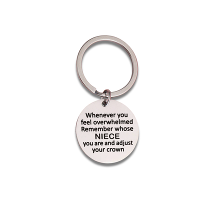 Remember Who You Are Niece from Aunt & Uncle Inspirational Family Keepsake Keychain or Keyring as a Moving Away Graduation Present for Nieces