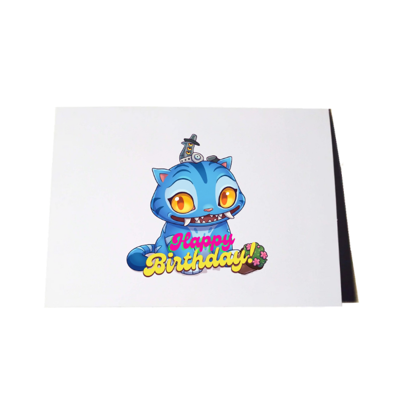 K-Pop Derpy Tiger & Sussie Magpie Birthday Card