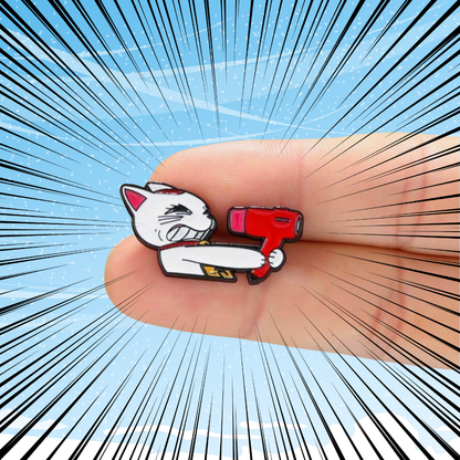 Creepy-Cute Supernatural Cat Enamel Pin - Horror Yokai Spirit Badge for Goth & Alternative Accessories, Spooky Cat Brooch