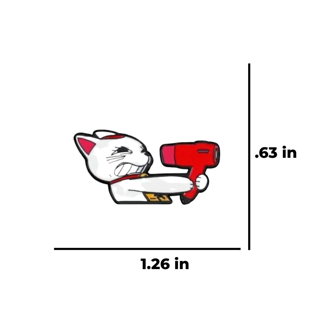 Creepy-Cute Supernatural Cat Enamel Pin - Horror Yokai Spirit Badge for Goth & Alternative Accessories, Spooky Cat Brooch