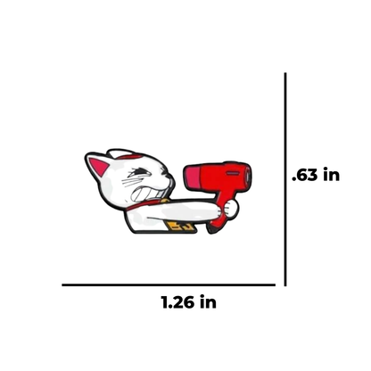 Creepy-Cute Supernatural Cat Enamel Pin - Horror Yokai Spirit Badge for Goth & Alternative Accessories, Spooky Cat Brooch