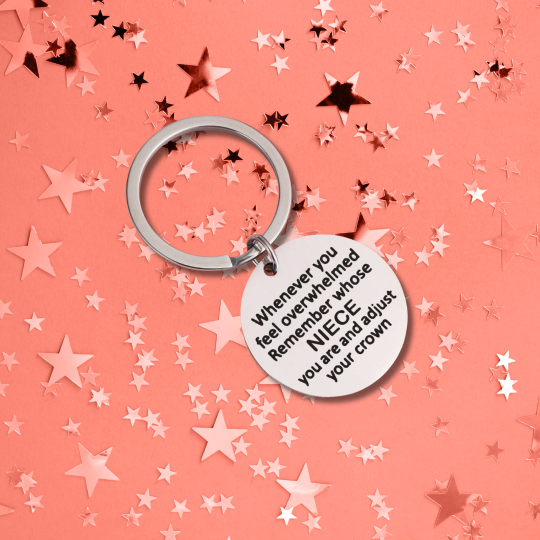 Remember Who You Are Niece from Aunt & Uncle Inspirational Family Keepsake Keychain or Keyring as a Moving Away Graduation Present for Nieces