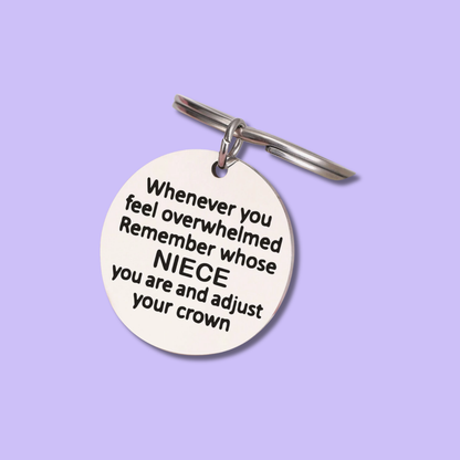 Remember Who You Are Niece from Aunt & Uncle Inspirational Family Keepsake Keychain or Keyring as a Moving Away Graduation Present for Nieces