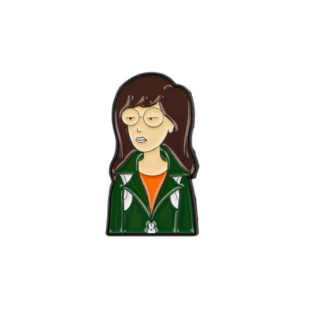 Daria Sarcastic 90s Cartoon Girl, Anti-Social 90s Kids, MTV Cartoon Nostalgia, Retro Animation and "I Hate Everybody" Enamel Lapel Pin