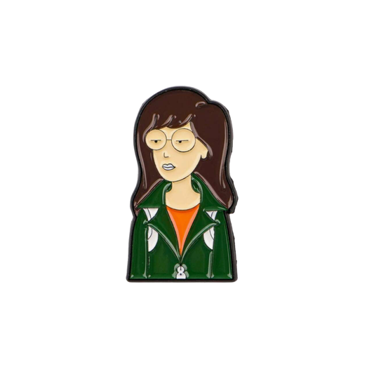 Daria Sarcastic 90s Cartoon Girl, Anti-Social 90s Kids, MTV Cartoon Nostalgia, Retro Animation and "I Hate Everybody" Enamel Lapel Pin