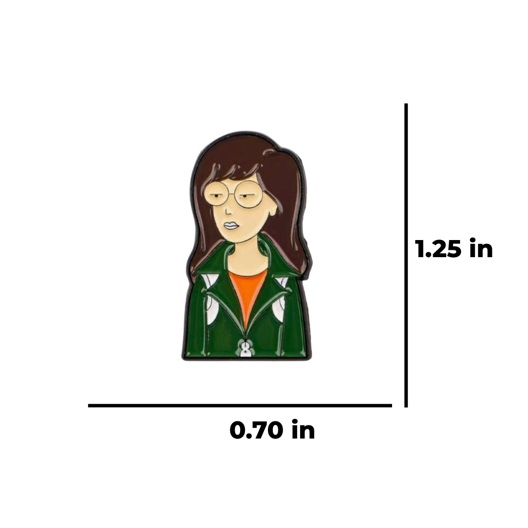 Daria Sarcastic 90s Cartoon Girl, Anti-Social 90s Kids, MTV Cartoon Nostalgia, Retro Animation and "I Hate Everybody" Enamel Lapel Pin