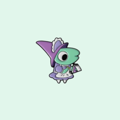 Glep in Quirky Purple Maid Costume Outfit Enamel Pin or Lapel Badge for Adult Animation Inspired Fans