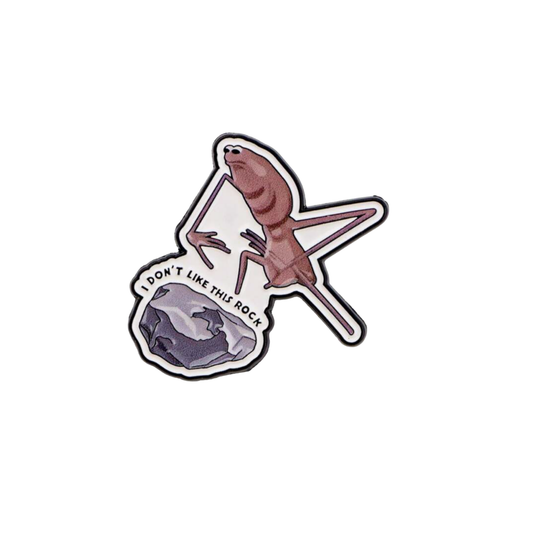 Marcus the worrm Internet Culture & Comedy Fan "I Don't Like This Rock" Funny Meme Weird & Whimsical Gift Enamel Pin