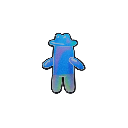 Whimsical Blue Bubble Friend Retro Animation 90s Nostalgia Enamel Pin