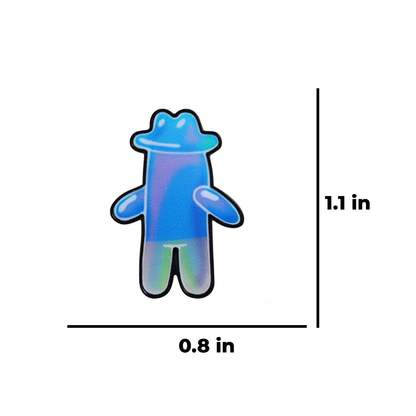 Whimsical Blue Bubble Friend Retro Animation 90s Nostalgia Enamel Pin